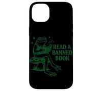 Carcasa para iPhone 14 Plus Leer un Libro Prohibido Libro de Lectura de Rana Nerd Literatura Adicto