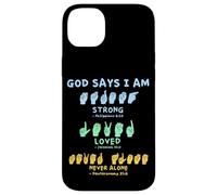 Carcasa para iPhone 14 Plus Lenguaje de señas Americano Manos Verso de la Biblia Cristianismo