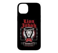 Carcasa para iPhone 14 Plus León de Judá Apocalipsis 5:5 Verso bíblico gótico Cristiano