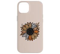 Carcasa para iPhone 14 Plus Leopard Animal Print Sunflower Flower Safari Boho Aesthetic