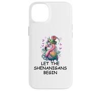 Carcasa para iPhone 14 Plus Let The Shenanigans Begin Mardi Gras Flamingo St Patrick's