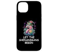 Carcasa para iPhone 14 Plus Let The Shenanigans Begin St Patricks Flamingo Mardi Gras