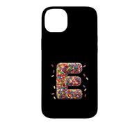 Carcasa para iPhone 14 Plus Letter E Candy Rainbow Sprinkles Monogram Men, Women, Kids