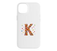 Carcasa para iPhone 14 Plus Letter K Candy Rainbow Sprinkles Monogram Men, Women, Kids