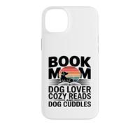 Carcasa para iPhone 14 Plus Libro Mamá Amante De Perros Lecturas Acogedoras Y Abrazos De