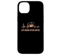 Carcasa para iPhone 14 Plus Life Begins After Coffee Baristas Heartbeat Coffee Lover