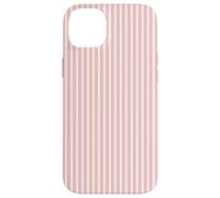Carcasa para iPhone 14 Plus Lindo Blush Pink Stripes Vertical Líneas Patrón Minimalista