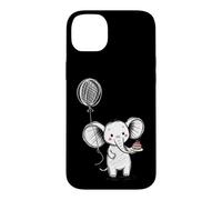 Carcasa para iPhone 14 Plus Lindo Elefante Pastel Globo Celebración Sketch