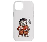 Carcasa para iPhone 14 Plus Lindo Perro Bobtail Torre de Londres Guardián Inglaterra