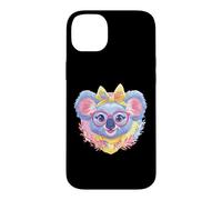 Carcasa para iPhone 14 Plus Lindo Retrato de León Amante Animal Graphic Rosa Gafas Floral