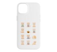 Carcasa para iPhone 14 Plus Lindos Gatos meditadores Kawaii Zen Feline Design