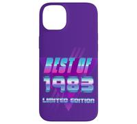 Carcasa para iPhone 14 Plus Lo Mejor de 1983 Bday Party Celebration Vintage 80's Art Design