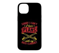 Carcasa para iPhone 14 Plus Lo Siento, no Puedo Tener Planes con mi Clarinete bajo