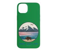 Carcasa para iPhone 14 Plus Logotipo de Bolsillo de Bisonte de The Great Salt Lake Trail Utah