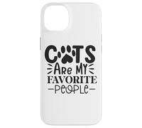 Carcasa para iPhone 14 Plus Los Gatos Son mi Gente Favorita Amante Divertido de los Gatos