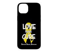 Carcasa para iPhone 14 Plus Love Cure Hope Yellow Ribbon Sarcoma Cancer Awareness