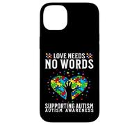 Carcasa para iPhone 14 Plus Love Needs No Words Autism Awareness Support Gifts Parents