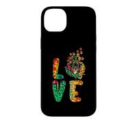 Carcasa para iPhone 14 Plus Love Rottweiler Dog Sunflower Tie Dye Funny Puppy Lover