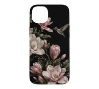 Carcasa para iPhone 14 Plus Magnolia Flores Colibrí Botánico Floral Naturaleza