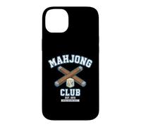 Carcasa para iPhone 14 Plus Mahjong Club EST 1972 Vintage Mahjong Player Estrategia Azulejo