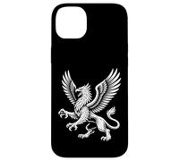 Carcasa para iPhone 14 Plus Majestuoso Griffin con alas Fierce Mythic Beast Line Art
