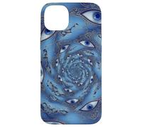 Carcasa para iPhone 14 Plus Mal de Ojo Espiral Protección mística Espiritual Boho Ojos