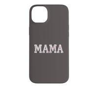 Carcasa para iPhone 14 Plus Mama Floral Patchwork Style Lettering Cute Vintage Mom