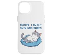 Carcasa para iPhone 14 Plus Mamá, Soy Pero Piel y Huesos Gracioso Gato mamá Amante de los Gatos