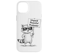 Carcasa para iPhone 14 Plus Manifestante pacífico no remunerado Humor Mapache Divertido