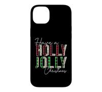 Carcasa para iPhone 14 Plus Manta Have A Holly and Jolly Have a Holly and Jolly Merry Christmas, Leopardo y búfalo