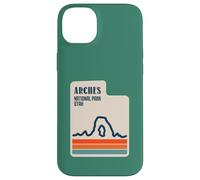 Carcasa para iPhone 14 Plus Mapa del Estado de Utah con delicados Arcos de Arco Parque Nacional Retro