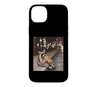 Carcasa para iPhone 14 Plus Mapache Comiendo Hot Dog Funny Glizzy Meme Hot Dog