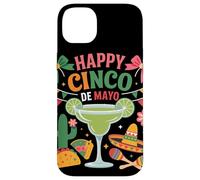 Carcasa para iPhone 14 Plus Margarita Cactus Taco Fiesta Happy Cinco De Mayo Celebración