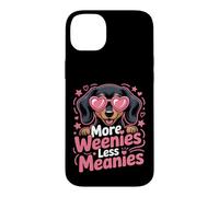 Carcasa para iPhone 14 Plus Más Salchichas, Menos malvados, Gracioso Perro Salchicha