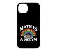 Carcasa para iPhone 14 Plus Math Is A Scam Retro Rainbow Exploding Calculator Sarcasm