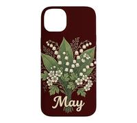 Carcasa para iPhone 14 Plus May Birth Flower Lily of The Valley & Hawthorn Birthday