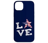 Carcasa para iPhone 14 Plus Me Encanta la Bandera de la Libertad de EE. UU., Que Dice Que es una au Pair Orgullosa Patriota