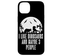 Carcasa para iPhone 14 Plus Me Gustan los Dinosaurios y Tal Vez 3 Personas Dinos T-Rex Lover Primeval