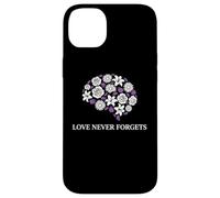 Carcasa para iPhone 14 Plus Memory Care, partidario de la concienciación sobre el Alzheimer Love Never Forgets
