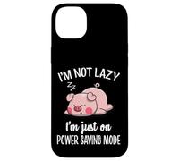 Carcasa para iPhone 14 Plus Mens Womens Kids Lazy Power Saving Cute Show Pig Lover