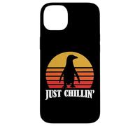 Carcasa para iPhone 14 Plus Mens Womens Kids Retro Vintage Just Chillin' Penguin Lover