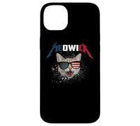 Carcasa para iPhone 14 Plus Meowica USA American Flag Cat Funny Patriotic 4th of July