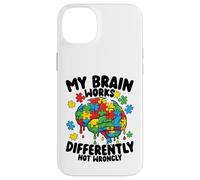 Carcasa para iPhone 14 Plus Mi Cerebro Funciona de Manera Diferente Goteo de Conciencia sobre el Autismo
