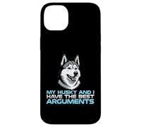 Carcasa para iPhone 14 Plus Mi Husky y yo Tenemos los Mejores argumentos dueño de Perro