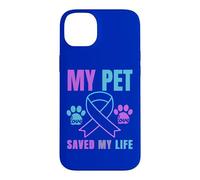 Carcasa para iPhone 14 Plus Mi Mascota salvó mi Vida Prevención del Suicidio Emocional Perro Gato
