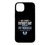 Carcasa para iPhone 14 Plus Mi Primer día del Padre con mi Milagro de FIV