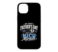 Carcasa para iPhone 14 Plus Mi Primer día del Padre con mi Milagro de la UCIN