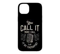 Carcasa para iPhone 14 Plus Micrófono Vintage You Call It Music I Call It My Therapist