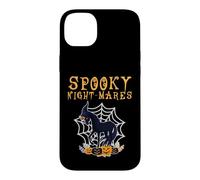 Carcasa para iPhone 14 Plus Miedo Halloween Unicornio Amante de Caballos Spooky Night-Mares