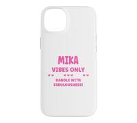 Carcasa para iPhone 14 Plus Mika Personalized Name Funny Cute Custom Mika Name